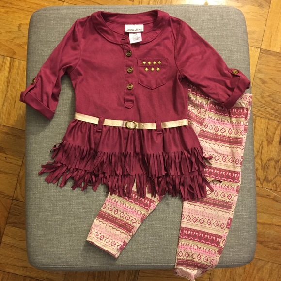 Little Lass- Like New- Matching Outfit- 24 months